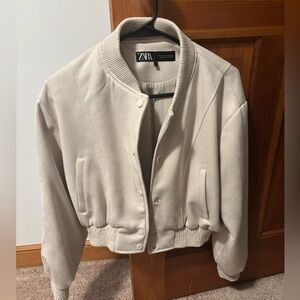 Zara Faux Suede Bomber